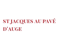 Recipe St Jacques au Pavé d'Auge